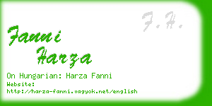 fanni harza business card